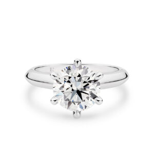 Legacy Round Brilliant Lab Diamond Solitaire Engagement Ring in 18K White Gold