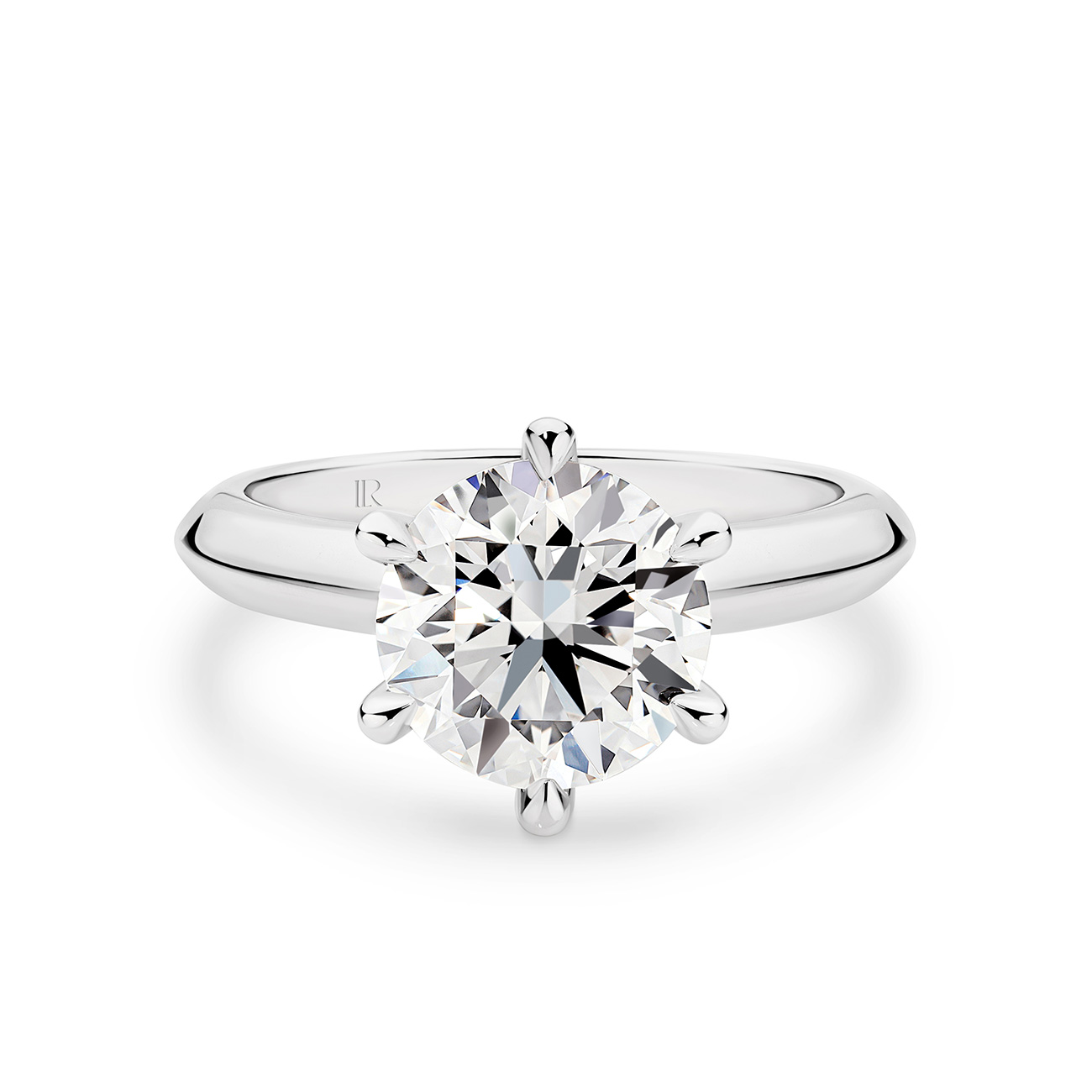 Legacy Round Brilliant Lab Diamond Solitaire Engagement Ring In 18K White Gold