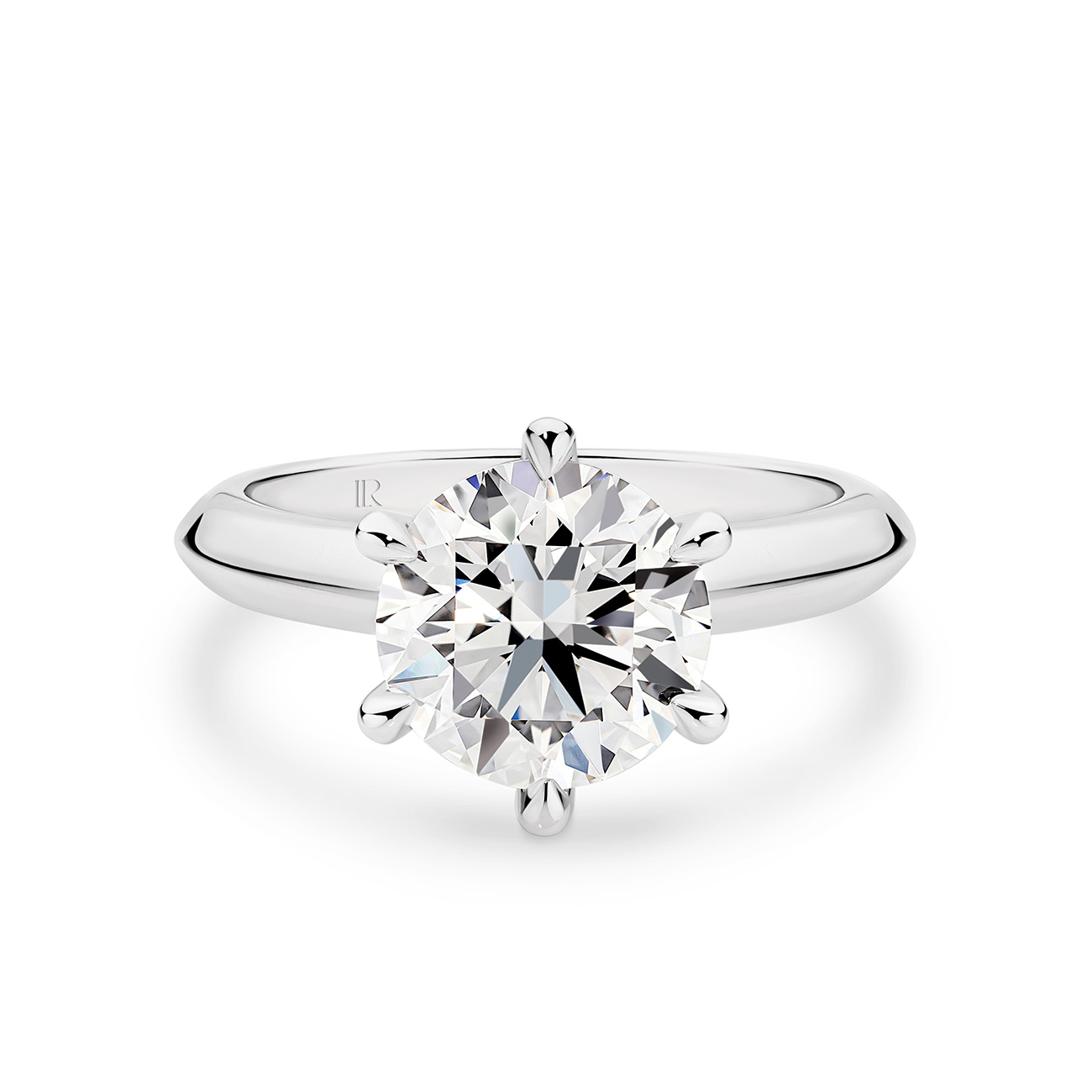 Legacy Round Brilliant Lab Diamond Solitaire Engagement Ring in 18K White Gold
