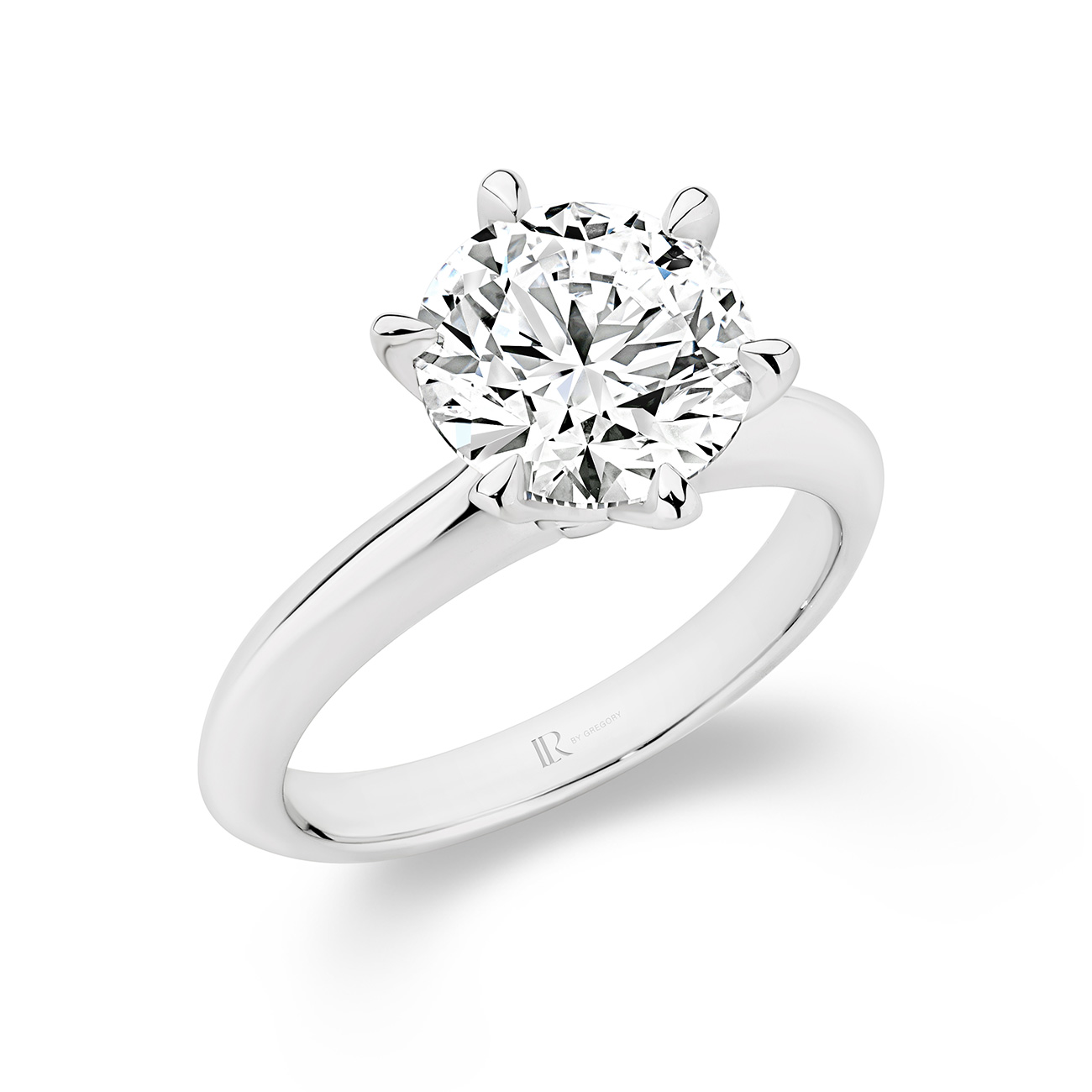 Legacy Round Brilliant Lab Diamond Solitaire Engagement Ring in 18K White Gold