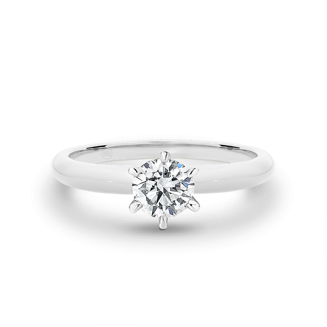 0.40ct Round Brilliant Solitaire Diamond Engagement Ring in 18K White Gold