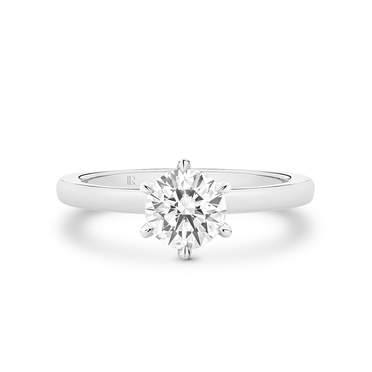1.00ct Legacy Round Brilliant Lab Diamond Solitaire 18K White Gold Engagement Ring