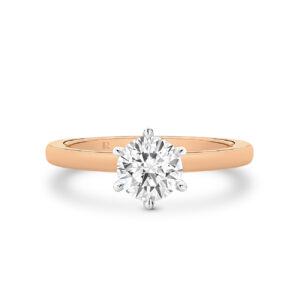 1.00ct Legacy Round Brilliant Lab Diamond Solitaire 18K Rose Gold Engagement Ring
