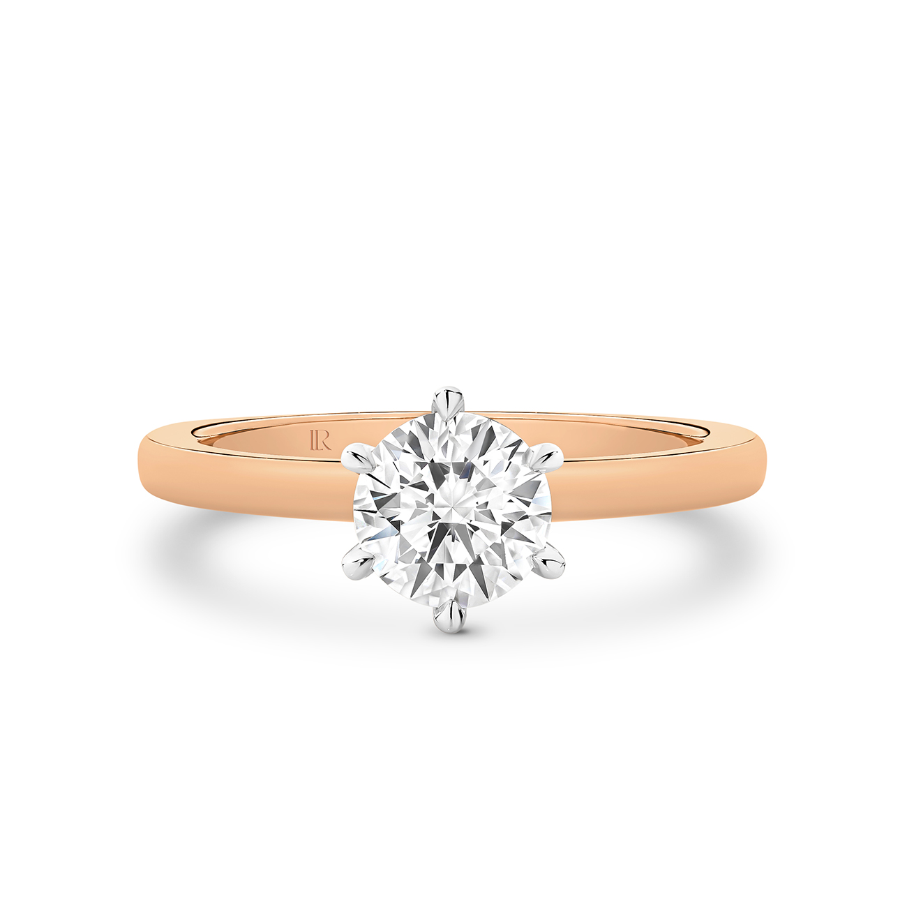 1.00ct Legacy Round Brilliant Lab Diamond Solitaire 18K Rose Gold Engagement Ring