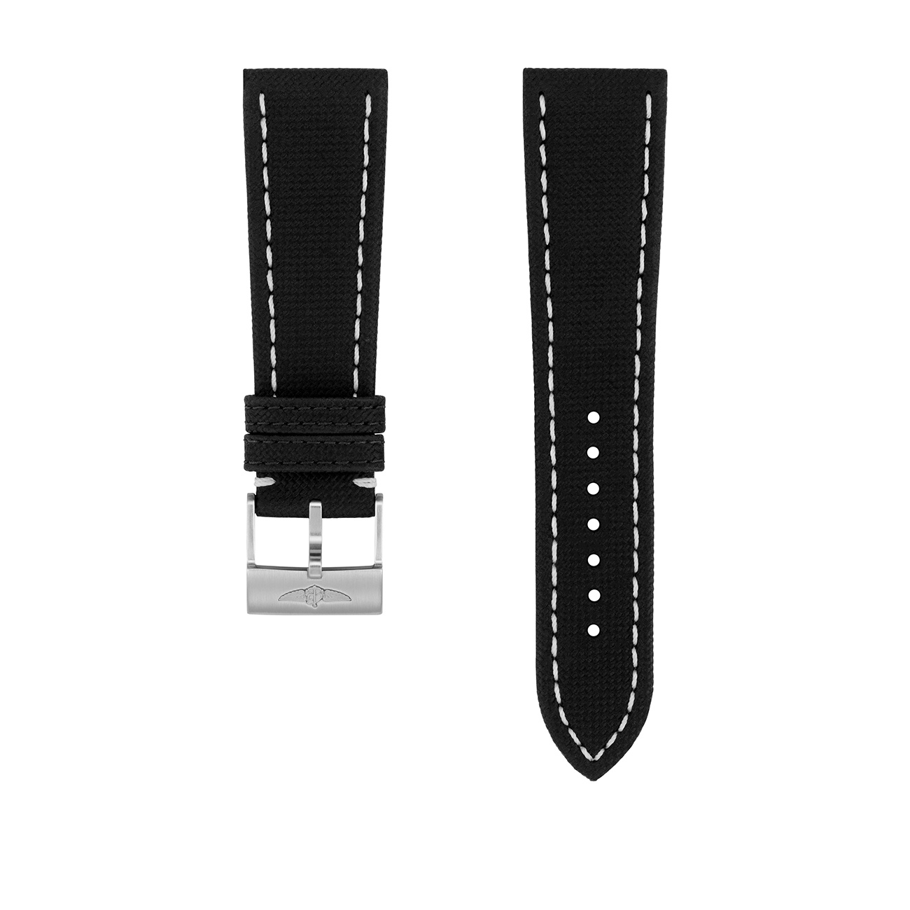 Breitling Anthracite Military Calfskin Leather Watch Strap 24mm