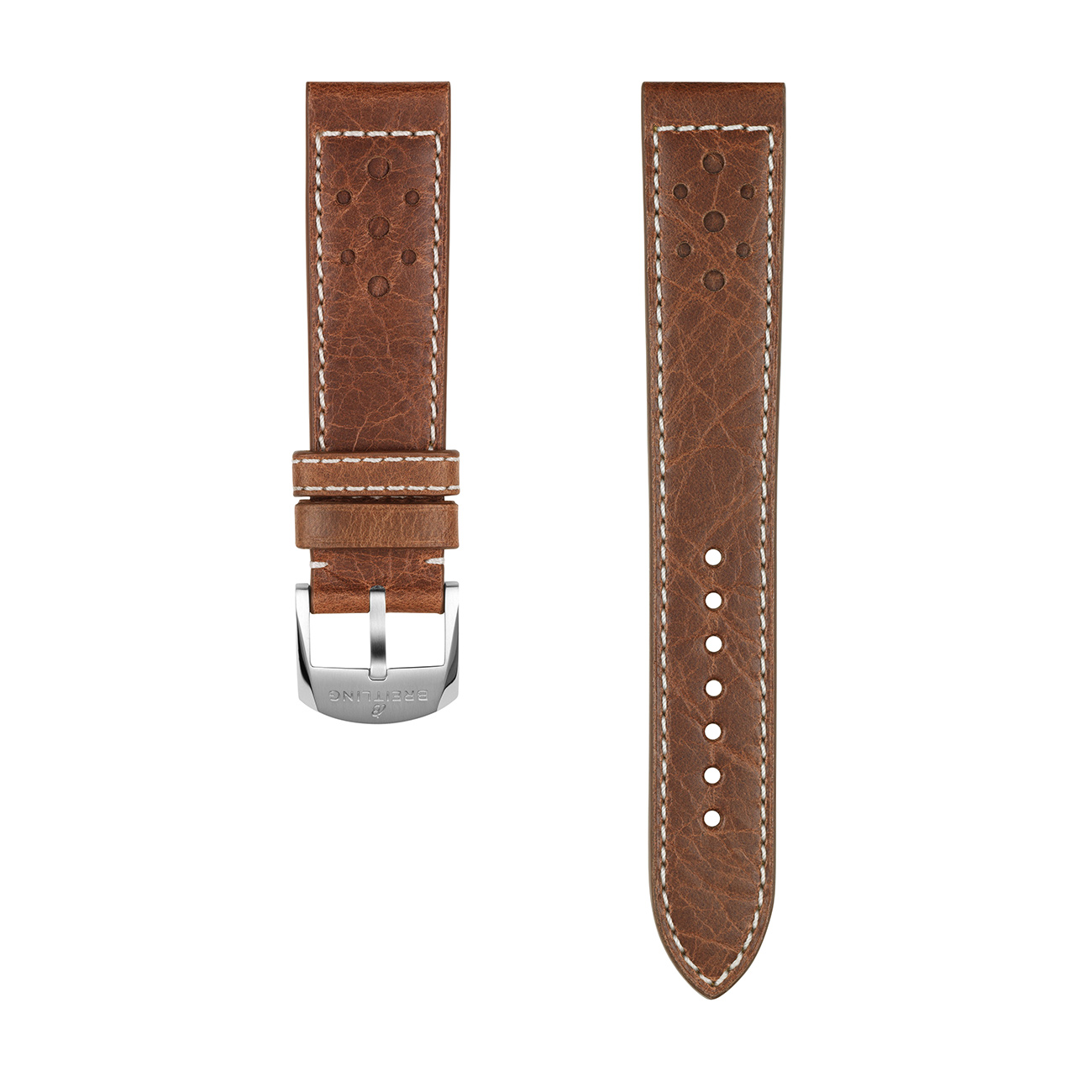 Breitling Brown Racing-Themed Calfskin Leather Watch Strap 20mm 560X Breitling Brown Racing-Themed Calfskin Leather Watch Strap 20mm 560X