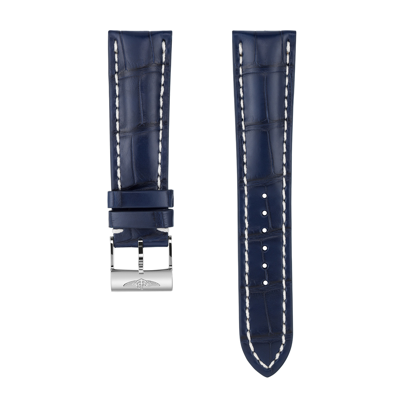 Breitling Blue Alligator Leather Watch Strap 24mm