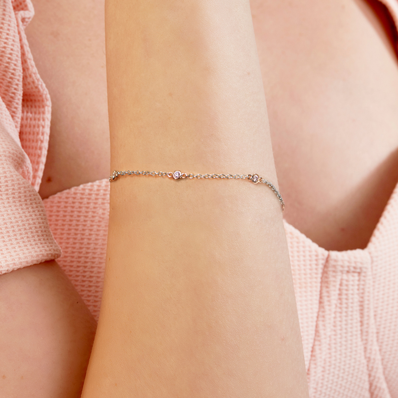Pink Diamond Blush Sway Bracelet