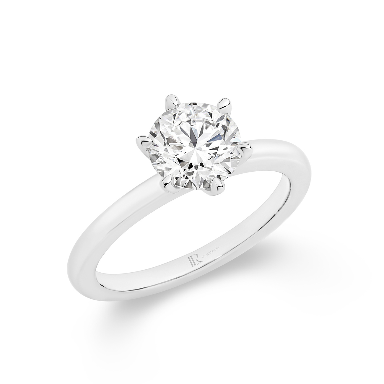 1.50ct Legacy Round Brilliant Lab Diamond Solitaire 18K White Gold Engagement Ring