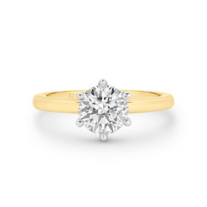 1.50ct Legacy Round Brilliant Lab Diamond Solitaire 18K Yellow Gold Engagement Ring