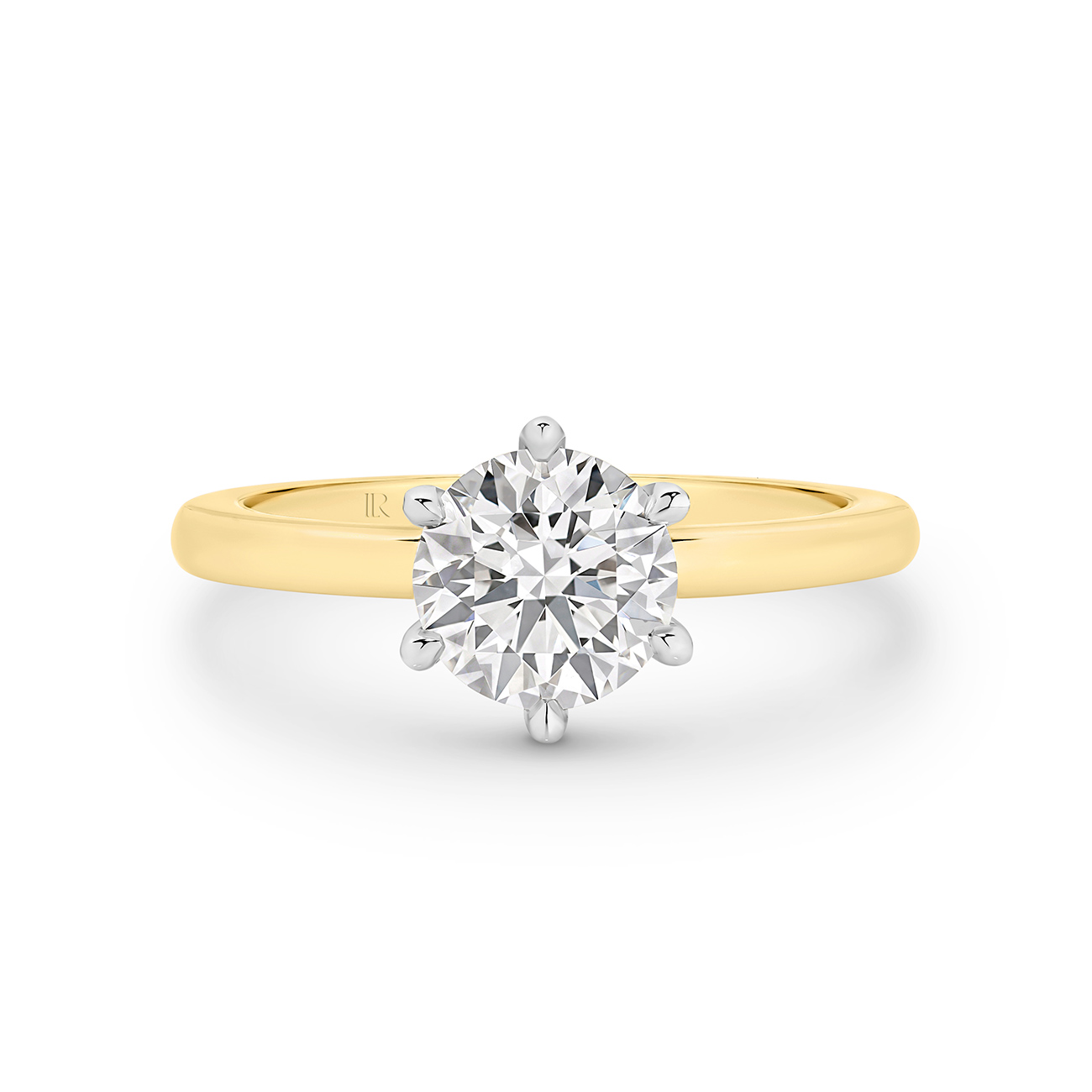1.50ct Legacy Round Brilliant Lab Diamond Solitaire 18K Yellow Gold Engagement Ring