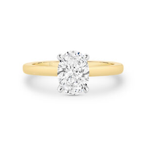 1.50ct Legacy Oval Brilliant Lab Diamond Solitaire 18K Yellow Gold Engagement Ring