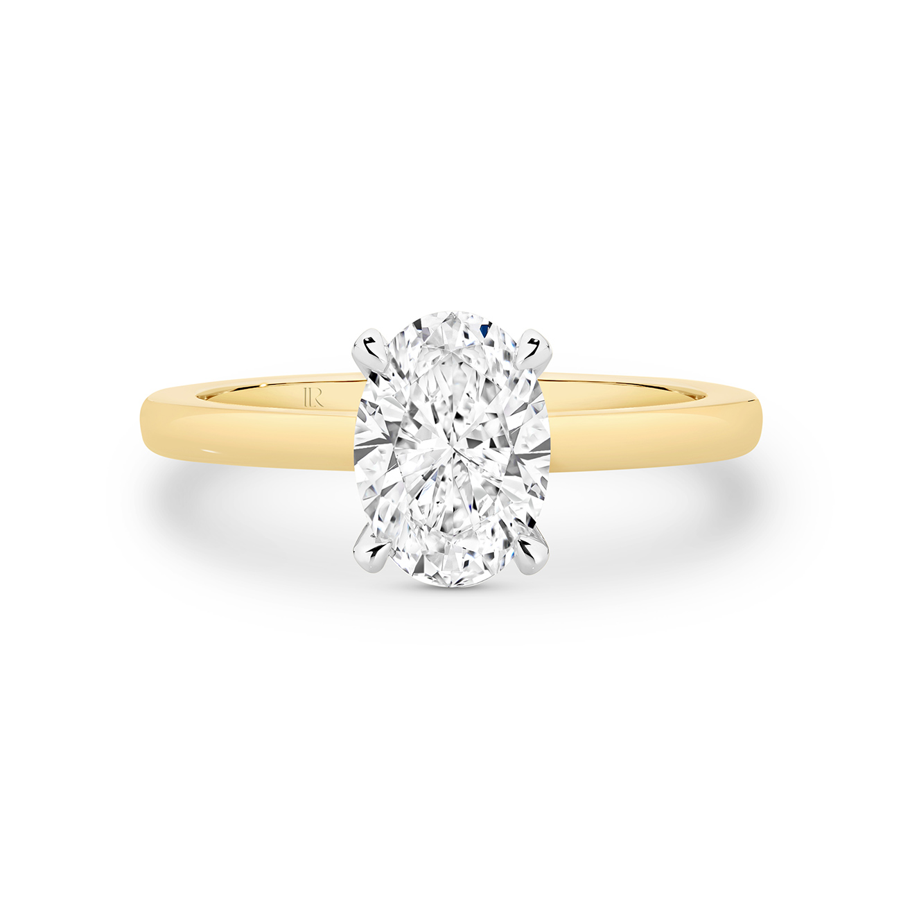 1.50ct Legacy Oval Brilliant Lab Diamond Solitaire 18K Yellow Gold Engagement Ring