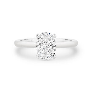 1.50ct Legacy Oval Brilliant Lab Diamond Solitaire 18K White Gold Engagement Ring
