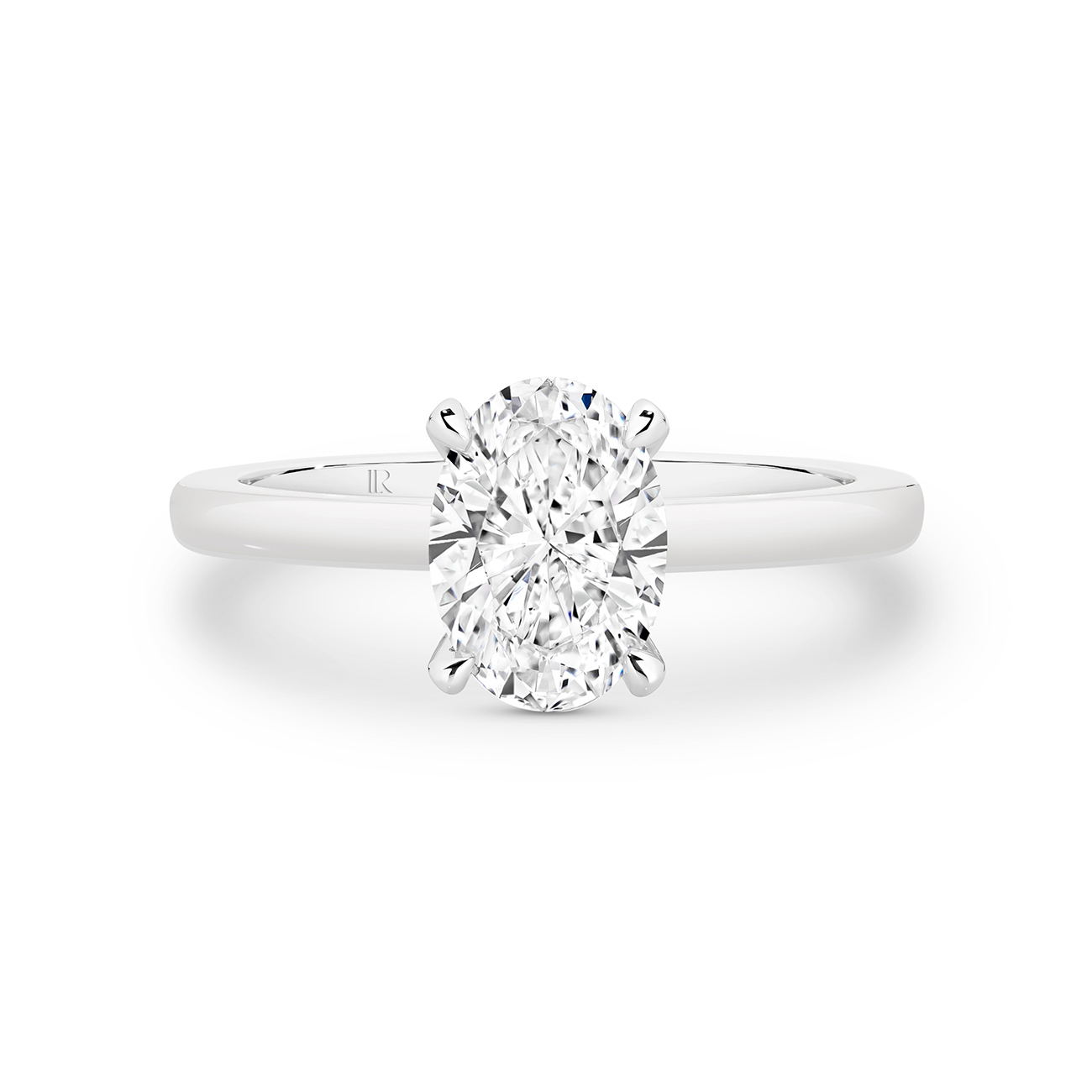1.50ct Legacy Oval Brilliant Lab Diamond Solitaire 18K White Gold Engagement Ring