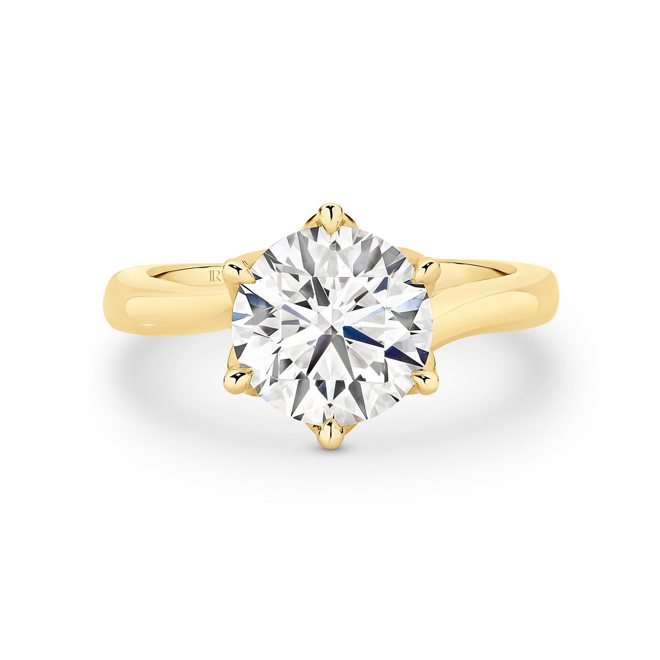Legacy Round Brilliant Lab Diamond Solitaire Engagement Ring In 18K Yellow Gold