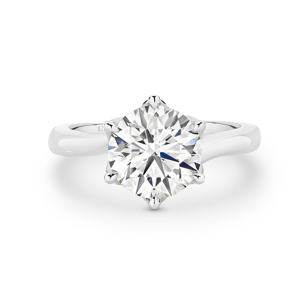 Legacy Round Brilliant Lab Diamond Solitaire Engagement Ring In 18K White Gold
