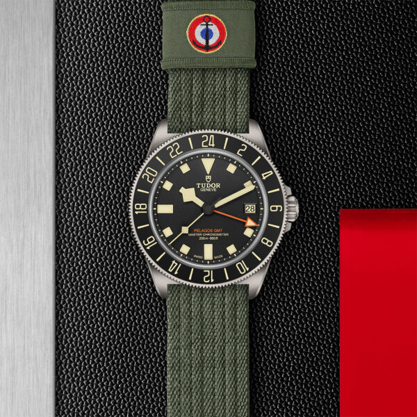Tudor Pelagos FXD GMT 42mm titanium dive watch with black dial