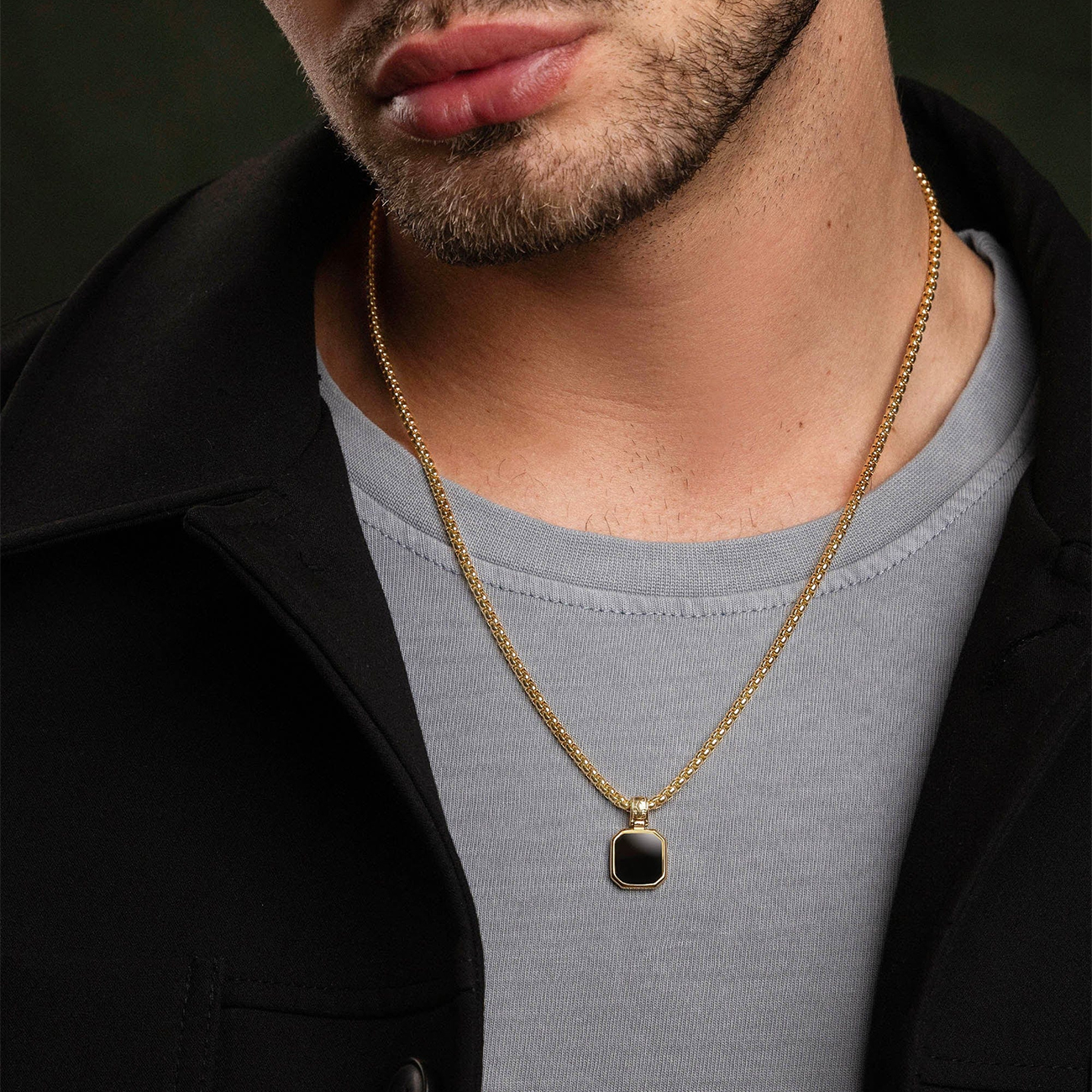 Onyx pendant mens deals