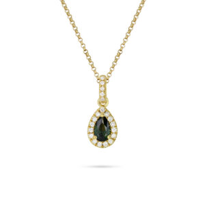 Teal Australian Sapphire Clarissa Necklace