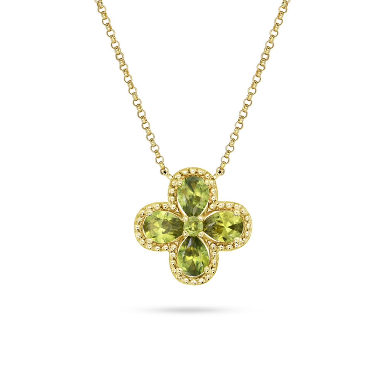 Green Australian Sapphire Gymea Round Necklace