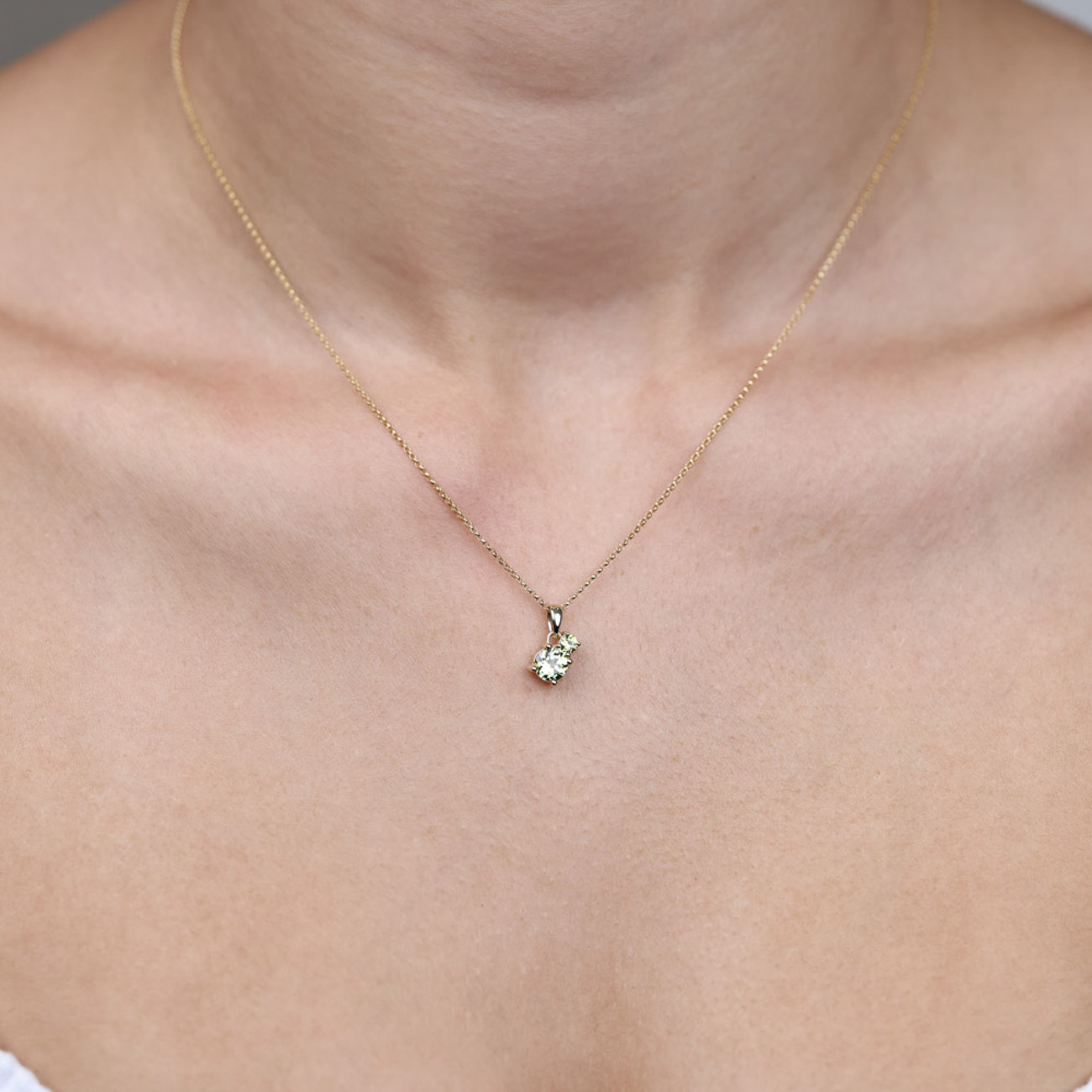 Parti &#038; Yellow Australian Sapphire Toi Et Moi Necklace