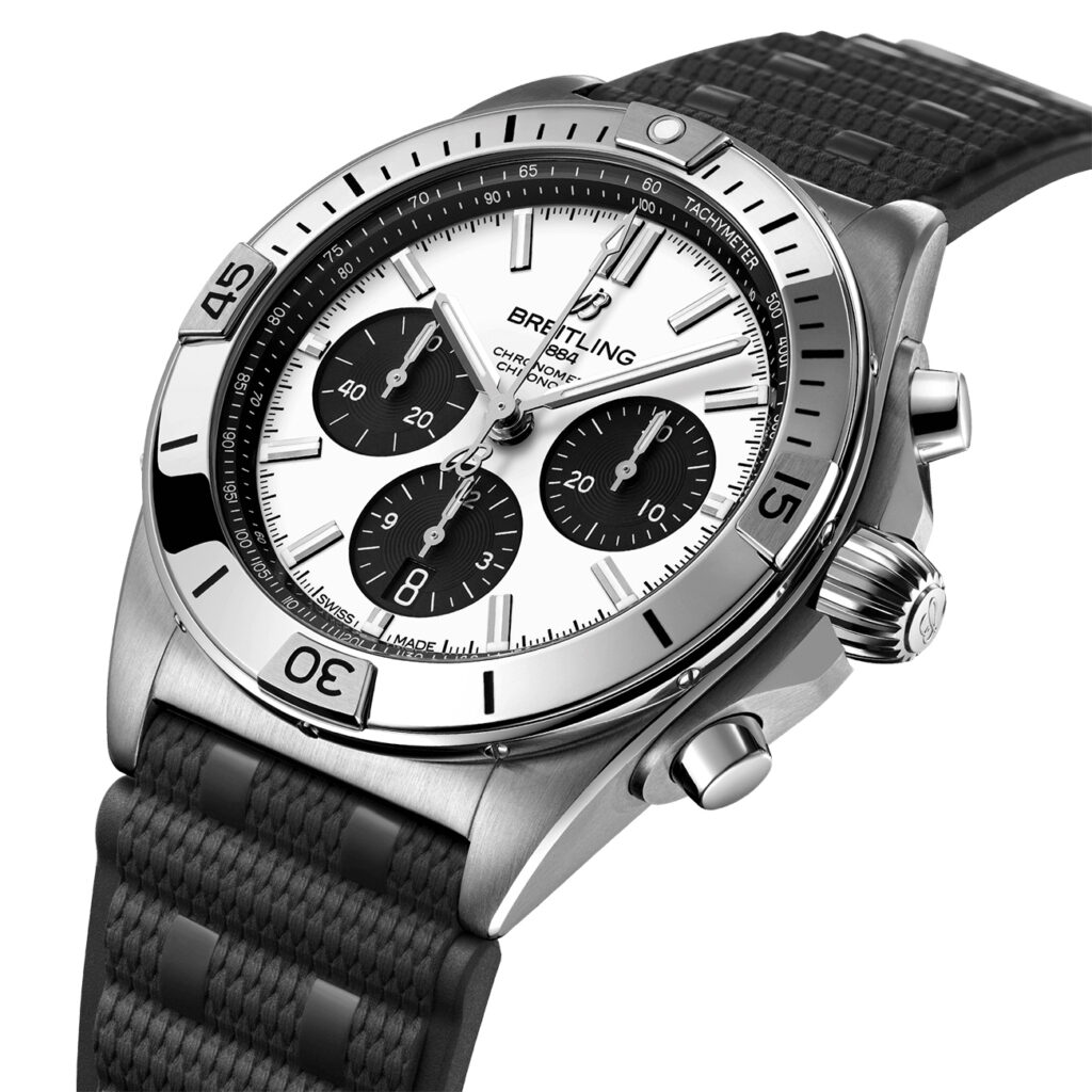 Breitling Chronomat B01 42 Ab0134 Mens Ss Watch Automatic Silver Dial Breitling Chronomat B01 42 Ab0134 Mens Ss Watch Automatic Silver Dial
