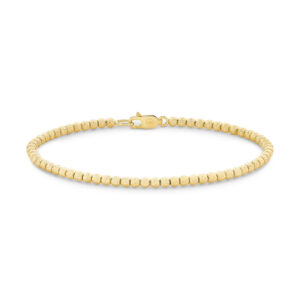 9K Yellow Gold Diamond Cut Beaded Bangle