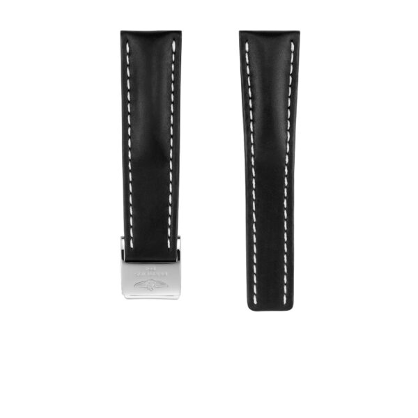 Breitling Black Novo Nappa Calfskin Leather Strap - 24mm