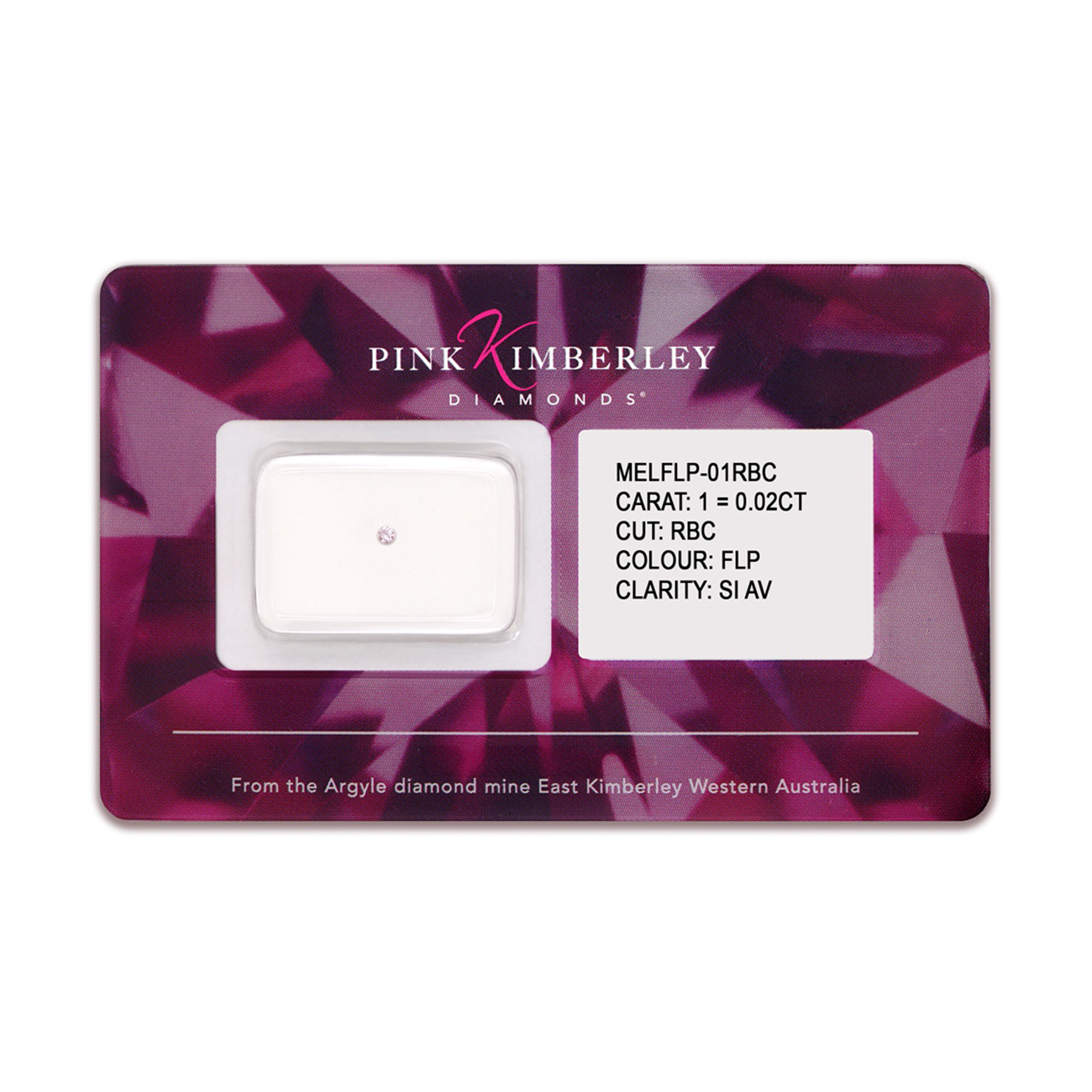 Pink Diamond Round Brilliant FLP/SIAV 1=0.02ct