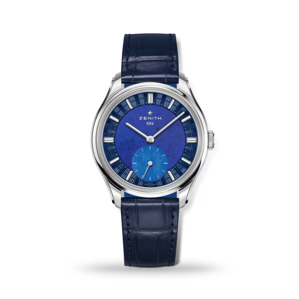 Zenith Calibre 135 Observatoire 39mm platinum case with blue dial and leather strap – Ref. 40.1865.0135/51.C200
