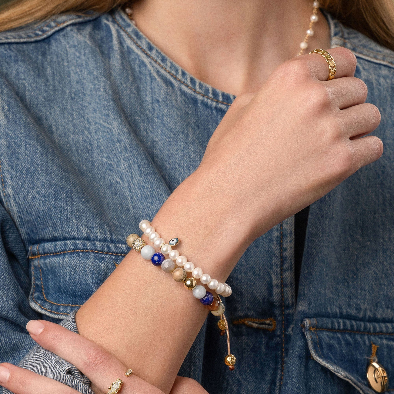 Nialaya Women&#8217;s 8mm Beaded Bracelet