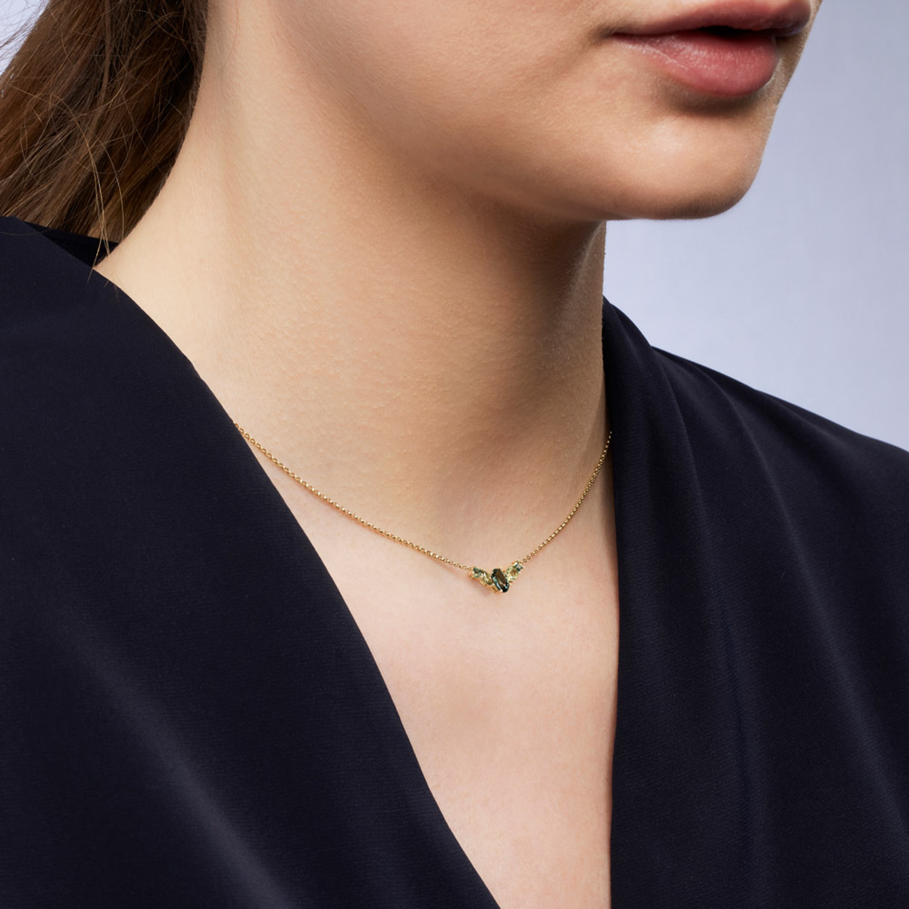 Multi-coloured Australian Sapphire Ophelia Necklace