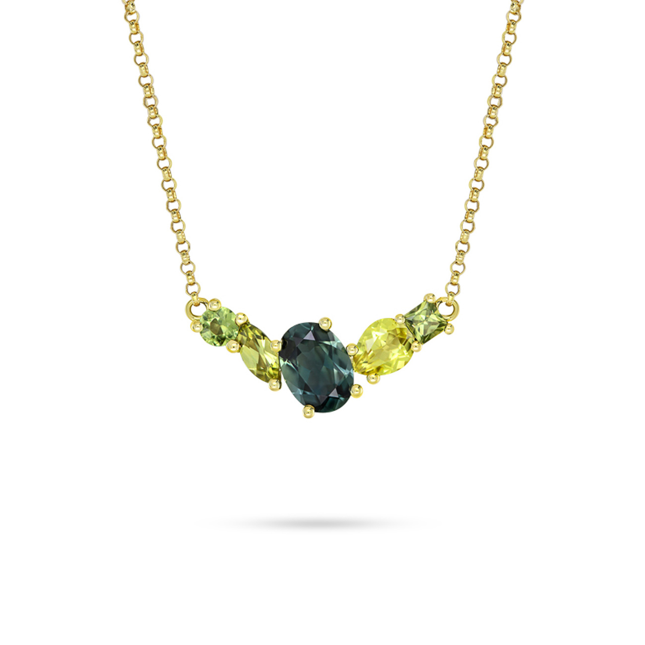 Multi-coloured Australian Sapphire Ophelia Necklace