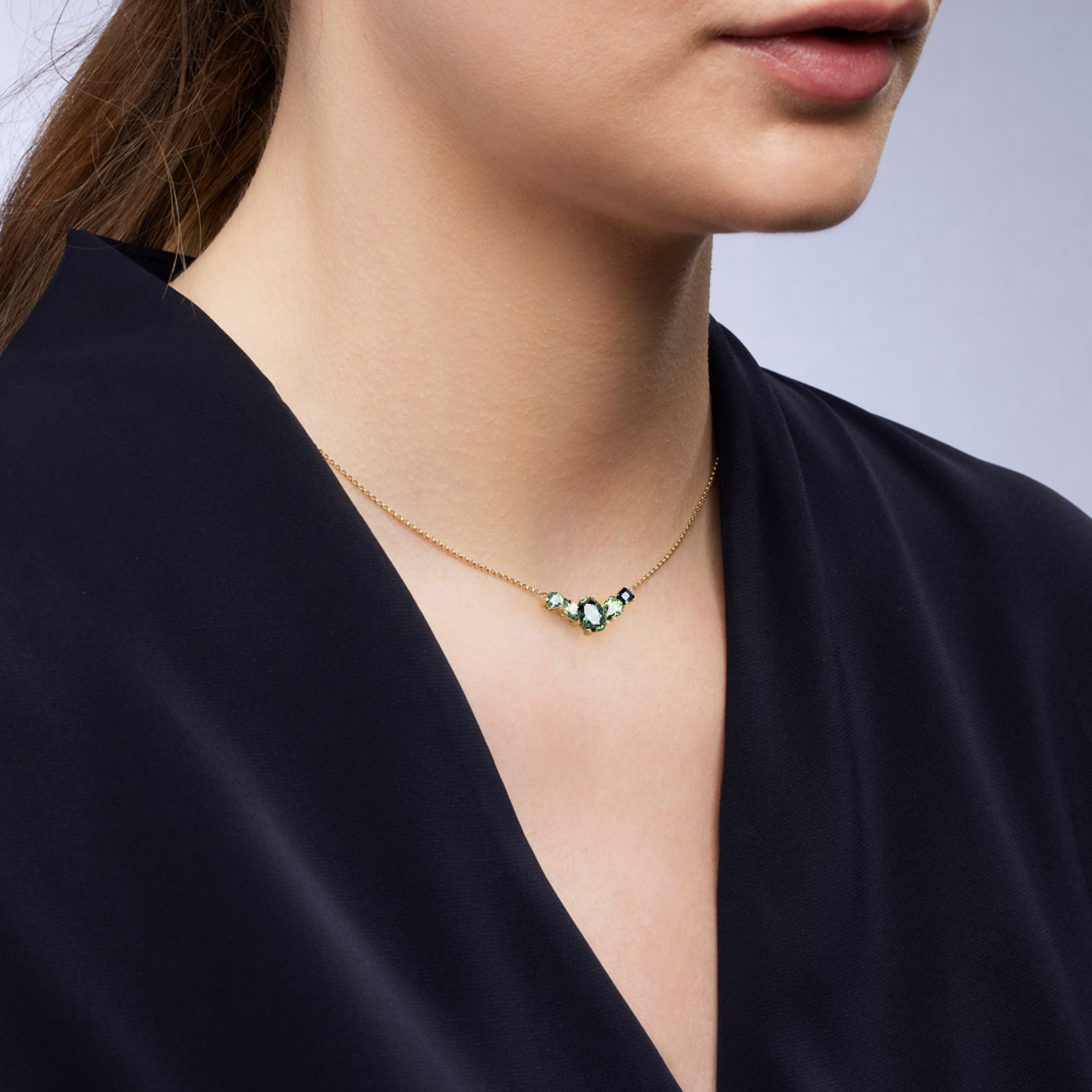 Multi-coloured Australian Sapphire Ophelia Necklace