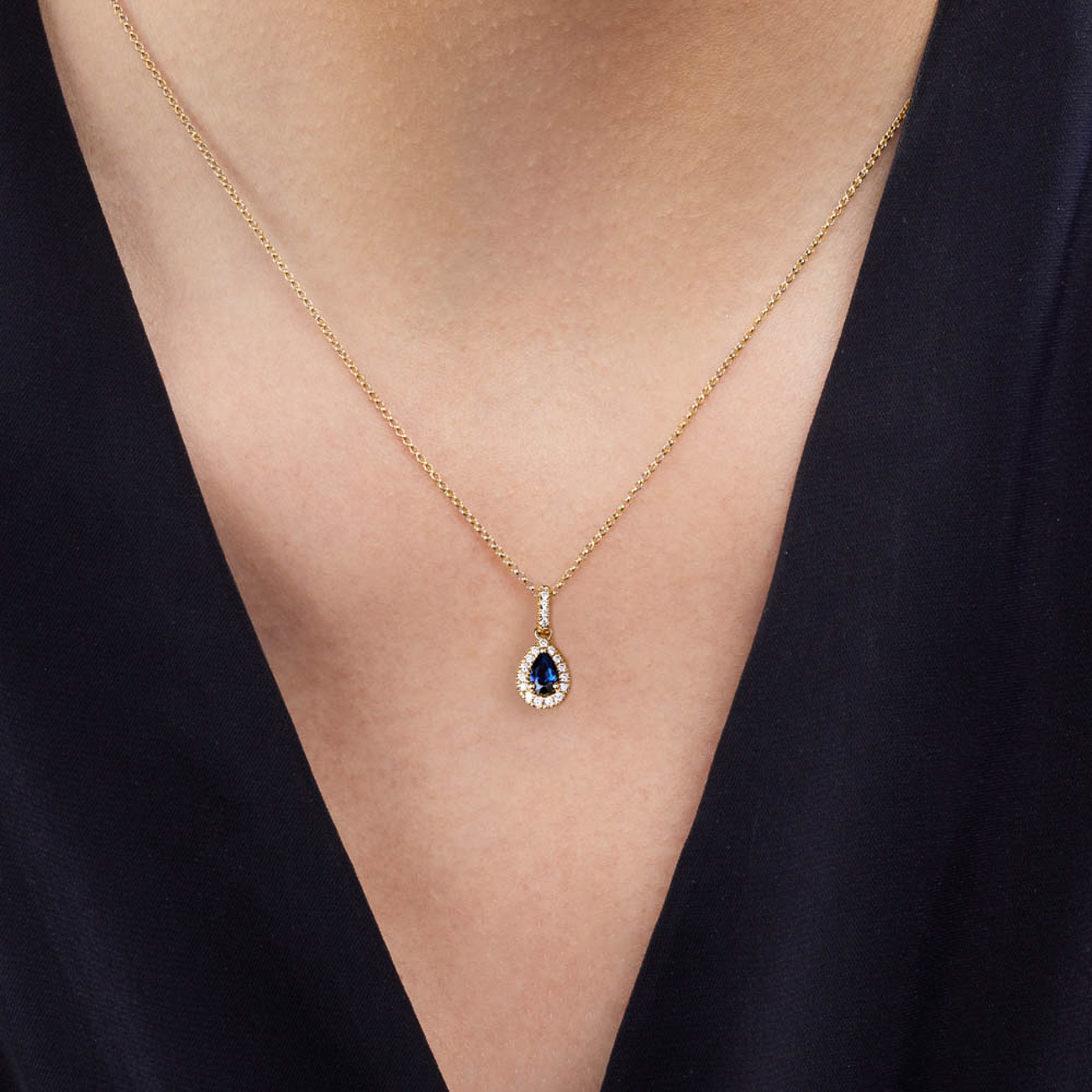 Blue Australian Sapphire Clarissa Necklace