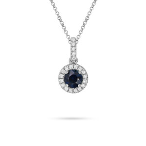 Blue Australian Sapphire & Diamond Clarissa Necklace