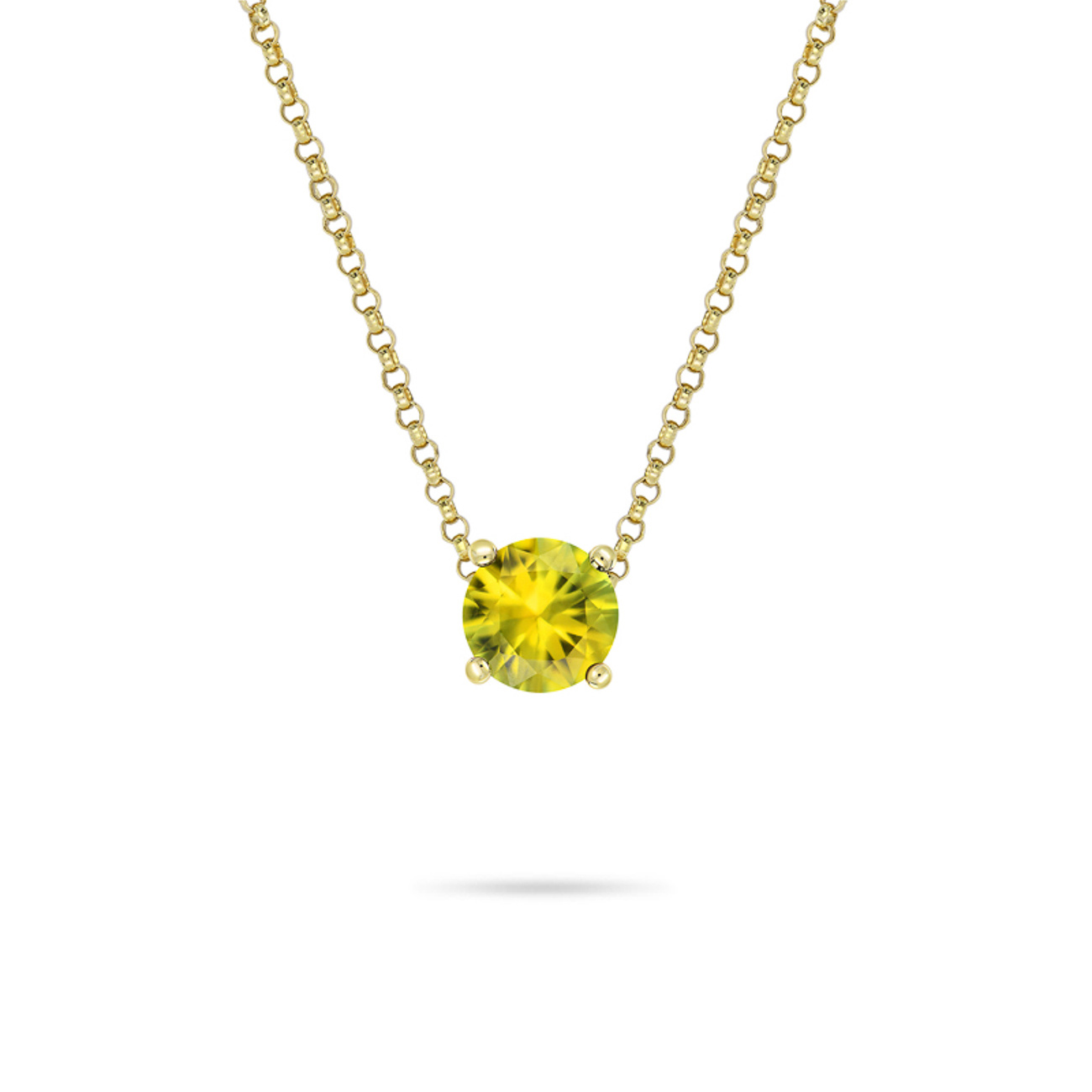 Yellow Australian Sapphire Maira Necklace