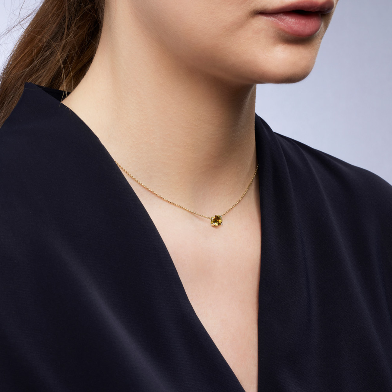 Yellow Australian Sapphire Maira Necklace