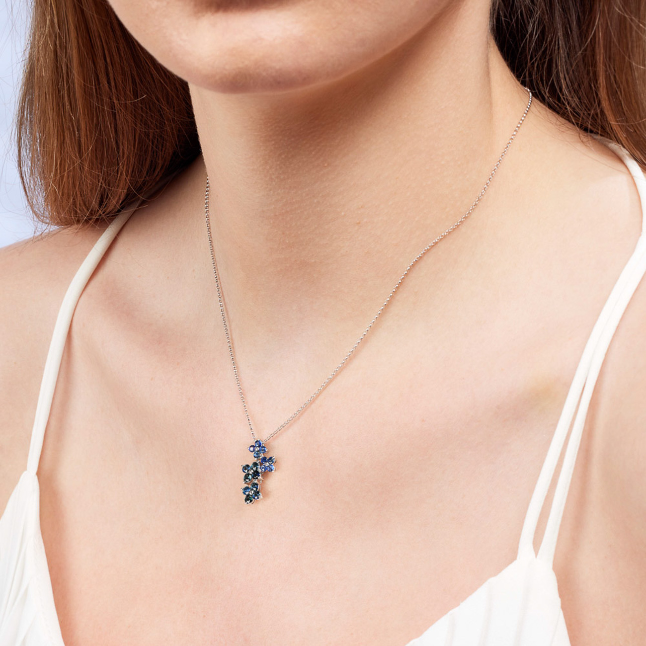 Blue Australian Sapphire Tinka Necklace