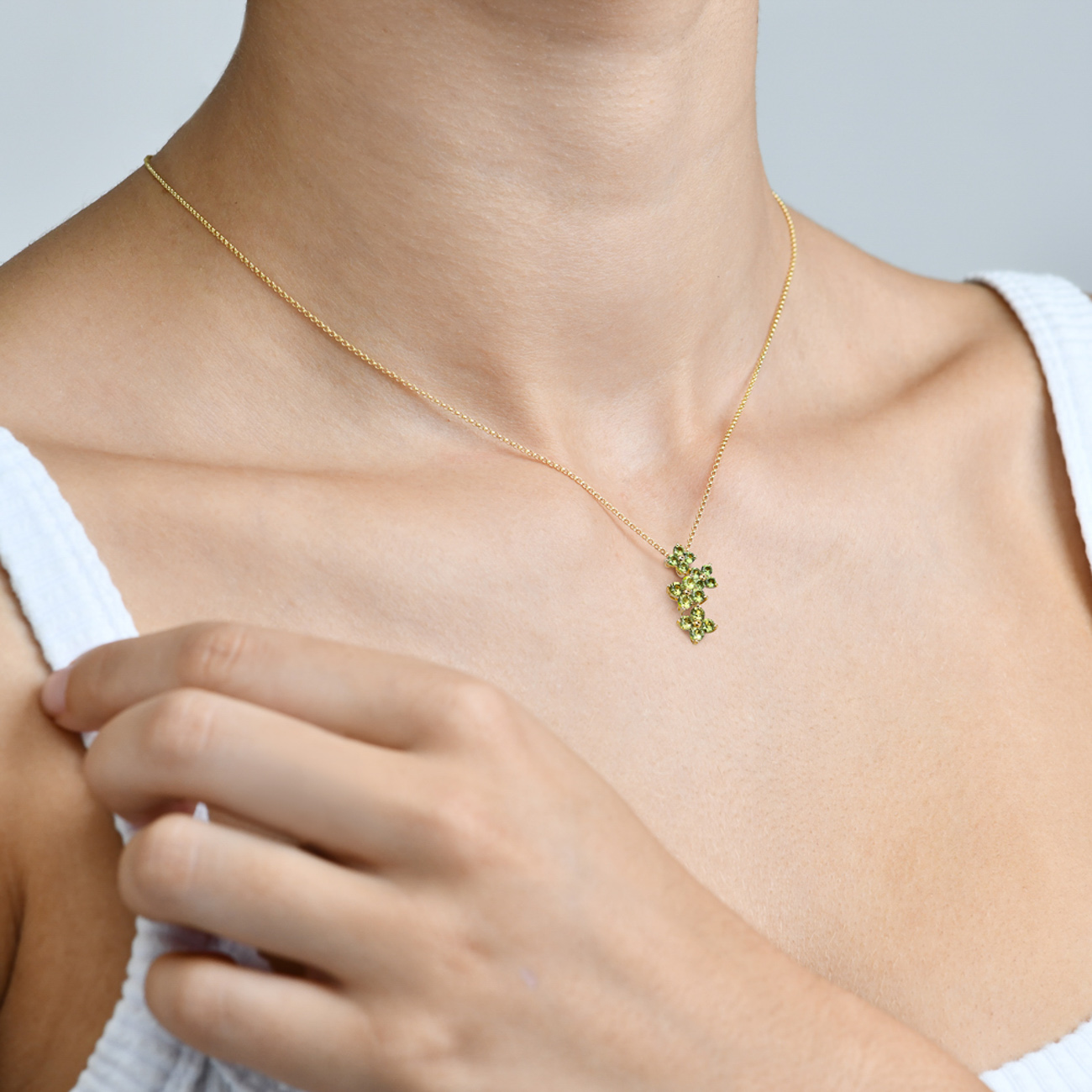 Green Australian Sapphire Tinka Necklace
