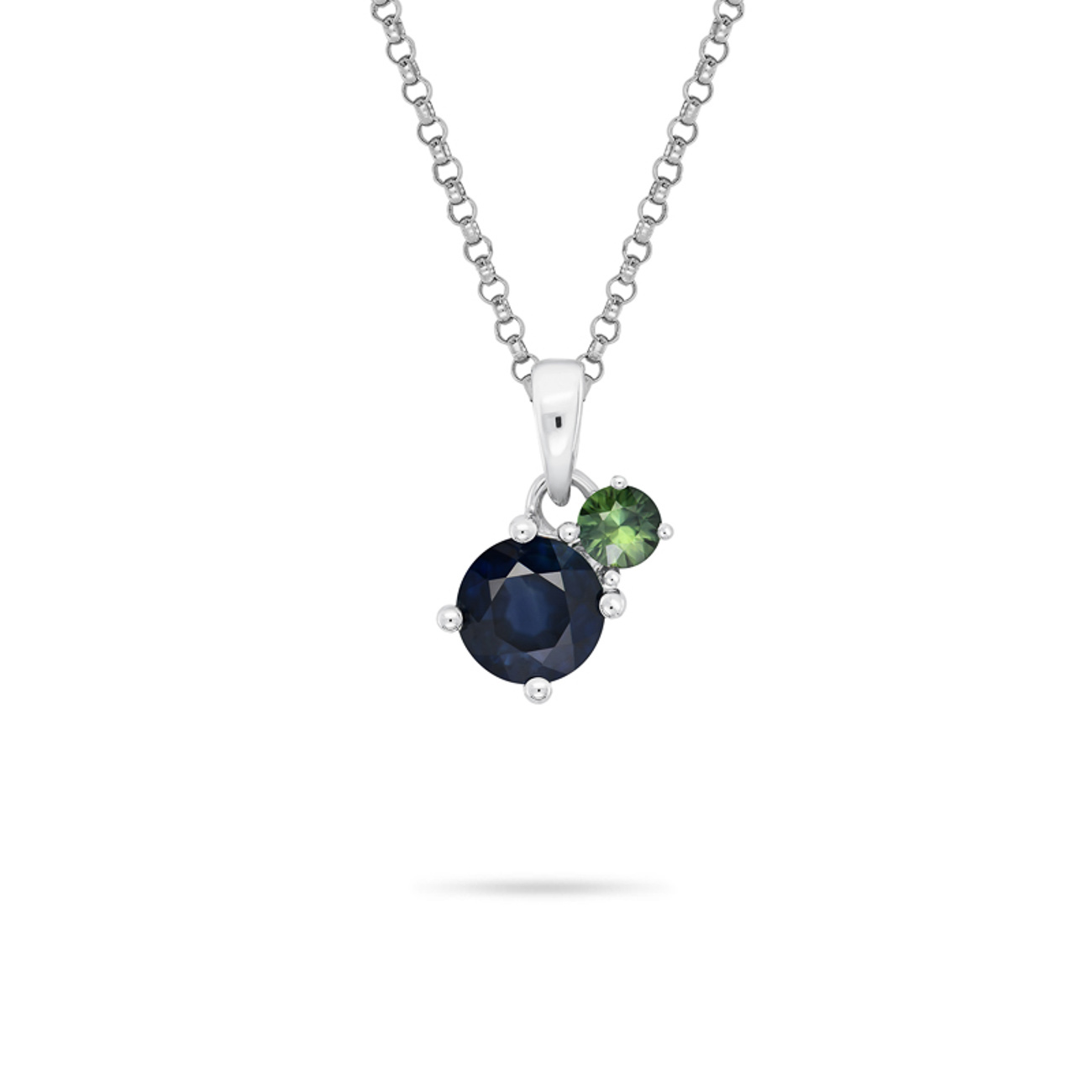 Blue Australian Sapphire Toi Et Moi Necklace