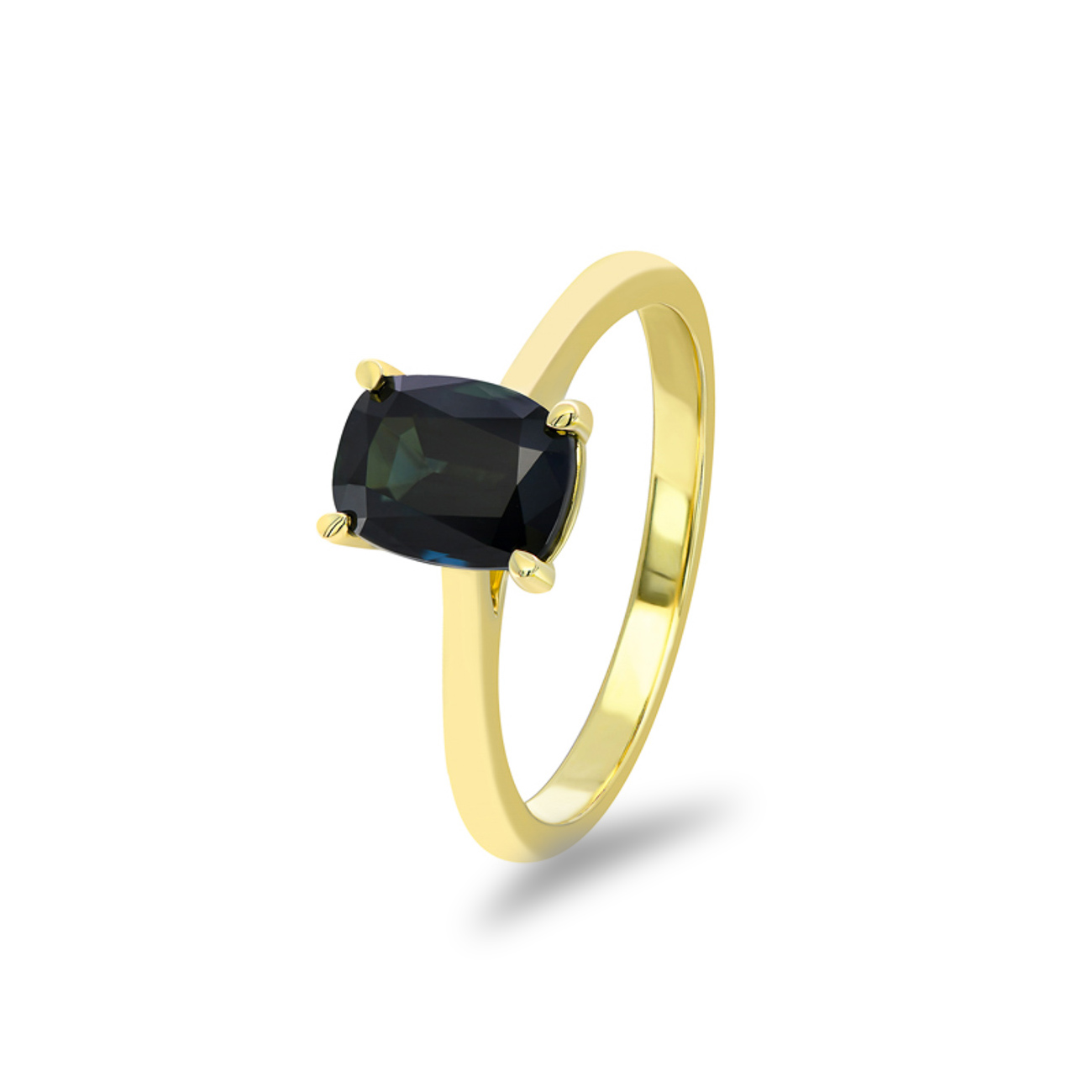 Blueish Teal Australian Sapphire Maira Ring