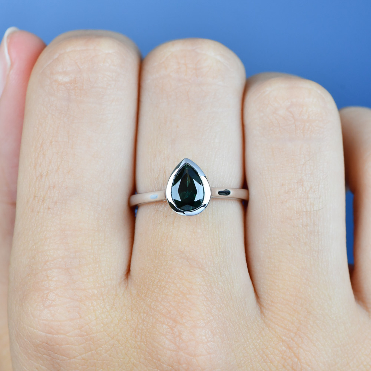 Teal Australian Sapphire Adelia Ring
