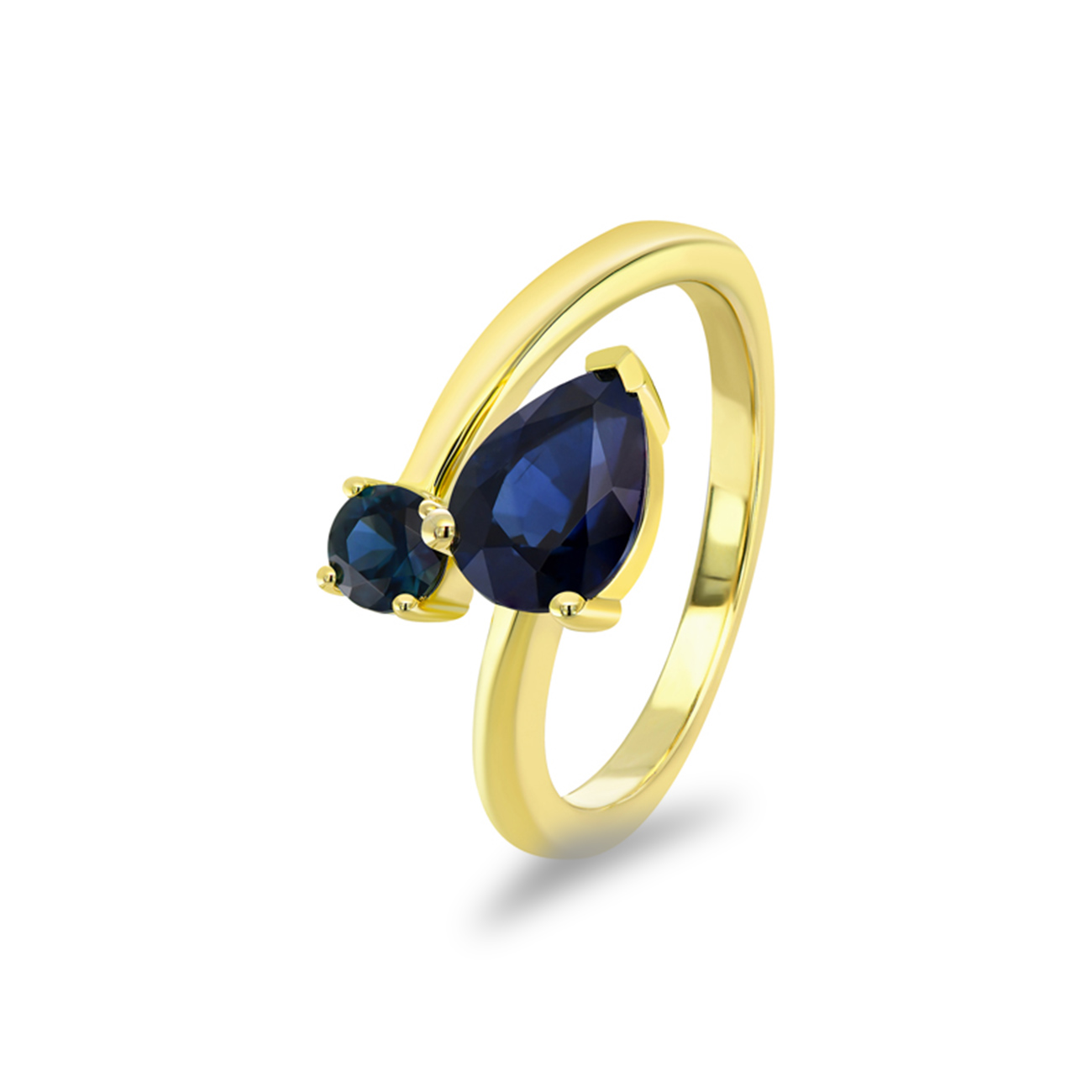 Blue Australian Sapphire Alba Ring