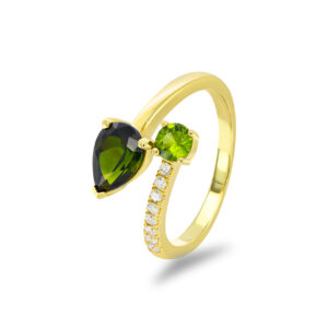 Green Australian Sapphire Alba Ring