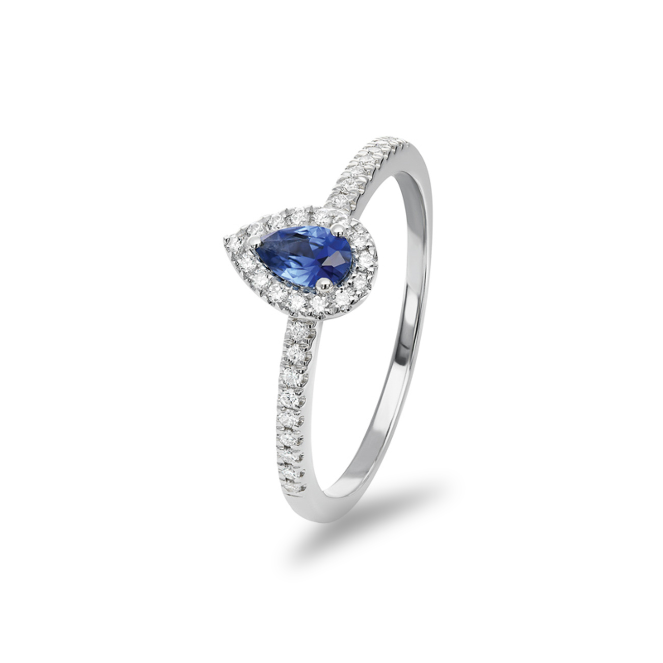 Blue Australian Sapphire &#038; Diamond Clarissa Ring