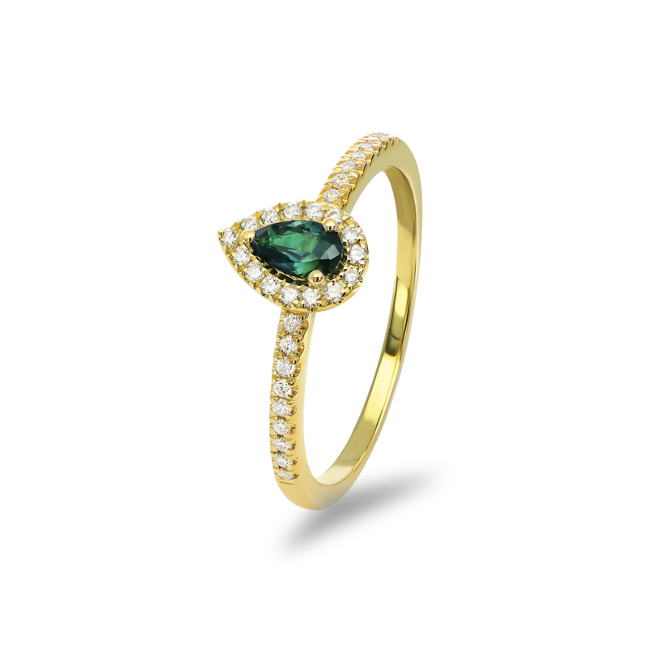 Teal Australian Sapphire Clarissa Ring
