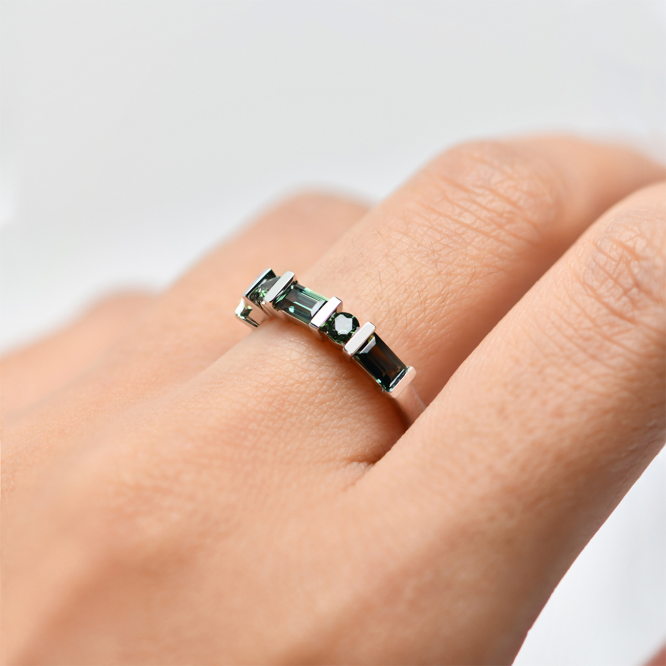 Teal Australian Sapphire Aleena Ring