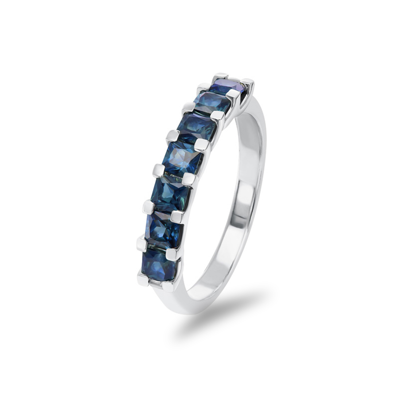 Blue Australian Sapphire Iris Ring